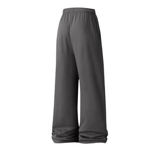 Pantalon de survêtement ample pour homme en coton tricoté, taille élastique avec cordon de serrage, coupe décontractée, couleur unie, longueur intégrale, idéal pour l'automne - Product Image 2