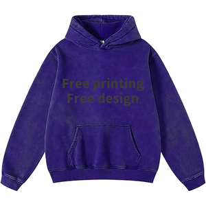 เสื้อฮู้ดดี้แบบวินเทจฟอกสี  ปรับแต่งได้  พร้อมสกรีนลาย  ราคาขายส่ง - Product Image 4