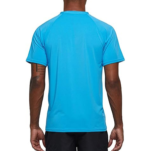 <b>Men</b> Rash Guard T <b>Shirt</b> <b>Compression</b> Short Sleeve Swim <b>Shirt</b> UV Protection Quick Dry Custom Logo OEM Supplier - Product Image 2
