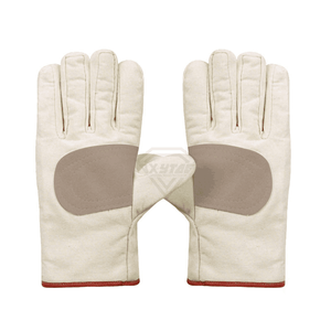 Gants de jardinage en cuir respirants, longueur poignet, style uni, pour usage extérieur printemps-automne - Product Image 1