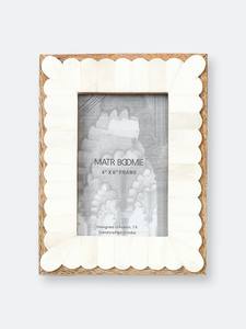 Handmade Wooden <b>Photo</b> <b>Frame</b> Rectangular Rustic Tabletop Display Bone Inlay Design for Home Office Decor - Product Image 5