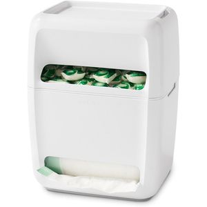 SinkSuite Dispenser per Sacchetti Bianchi Maculati con Coperchio Rimovibile, Organizzatore per Sacchi della Spazzatura Domestici, Supporto per Lavastoviglie - Product Image 1
