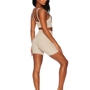 Ensemble de yoga pour femmes grande taille de qualité supérieure, respirant, avec logo personnalisé, ensemble 2 pièces - Product Image 2