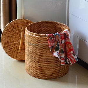 Cesta de Ratán Natural Más Vendida para Organización del Hogar Moderno y Uso Decorativo, Hecha en Vietnam, Venta al Por Mayor de Fábrica - Product Image 3
