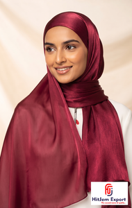 Luxury Chiffon Scarf Soft <b>Silk</b> Feel <b>Head</b> <b>Wrap</b> Shawl OEM ODM Private Label Customized Textile Manufacturer India - Product Image 5