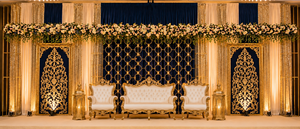Elegantes Paneles de Fondo Desmontables y Ligeros de Fibra de Vidrio para Escenarios de Recepción, Personalizables para Bodas - Product Image 3