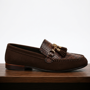 Elegantes Mocasines de Cuero con Borlas para Hombre, Transpirables, Sin Cordones, Acabado de Alta Calidad, para Negocios, Fiestas, Casuales, Invierno - Product Image 1