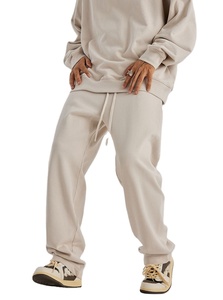 Unisex 2025 Flared Sweatpants High Quality 100% Cotton Breathable Flat Custom Logo Street Wear Plus Size Men's Pants <b>Patches</b> - Product Image 2