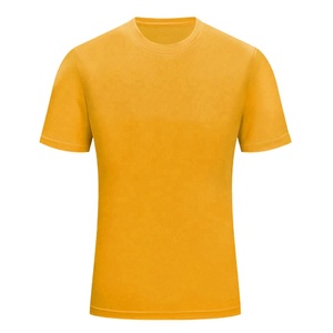 เสื้อยืดคอกลมแขนสั้นผู้ชาย สีพื้น ทรงปกติ ผ้าถักลำลอง สีน้ำเงินย้อมธรรมดา - Product Image 6