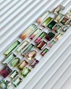 Pierre de tourmaline bio naturelle, facettée, de formes variées, gemme rare en vrac, au prix d'usine de gros. - Product Image 5