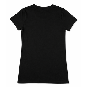 T-shirt décontracté à manches courtes en coton premium pour femme, avec patch de sequins noirs AKA, vêtement de sororité grecque - Product Image 2