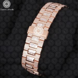 Reloj Charm_Jewells de Lujo para Hombre, de Acero Inoxidable, Forma Tonneau, 40 mm, Analógico, Mecánico, Resistente al Agua 10 Bar, con Incrustaciones de Diamantes - Product Image 2