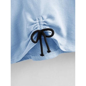 Logo personnalisé OEM Ensemble sweat à capuche et joggeurs à couleurs bloquées pour femmes Streetwear Casual Oversized Women's for Sweatpants Manufacturers - Product Image 6