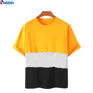 เสื้อยืดคอกลมแขนสั้นทรงหลวมสำหรับผู้ชายไซส์ใหญ่จากปากีสถาน ผ้าไหม/ผ้าฝ้าย แห้งเร็ว ระบายอากาศได้ดี สีสันตัดกัน เหมาะสำหรับฤดูร้อน - Product Image 3