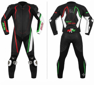 Traje de Carreras Personalizado para Hombre en Cuero Vacuno/Canguro, Mono de Una Pieza con Armadura de Nivel 2 CE, Hecho a Medida, Protección OEM - Product Image 1