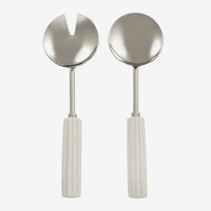 Royal Design Stainless Steel Salad Sets With Marble Handle for Home and Wedding Tabletop Usage Salad <b>Server</b> Set On Sale - Product Image 3