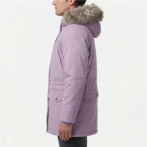 Veste parka coupe-vent pour homme, épaisse, chaude, à capuche, pour l'extérieur, parka de qualité supérieure en gros - Product Image 3