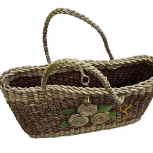 Sac fourre-tout artisanal en jacinthe d'eau – Sac naturel fait main - Product Image 2