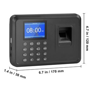 Orologio Marcatempo Biometrico per Piccole Imprese con Unità USB, Registrazione Presenze con Impronta Digitale, Timbratura Automatica Entrata/Uscita Dipendenti - Product Image 2