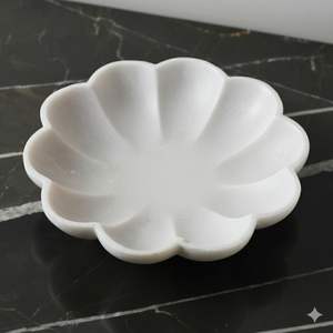 ชามหินอ่อนงานหัตถกรรมแบบดั้งเดิมชามหินพลอยผ่านแสงโปร่งแสง - Product Image 4