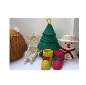 Venta al por mayor de lámparas de mesa de mimbre de Navidad de estilo tradicional para la decoración del hogar hotel restaurante fiesta boda recuerdo - Product Image 3