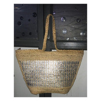 Handgefertigte graue Häkel-Raffia-Tragetasche, moderne, strapazierfähige Schultertasche, stilvolle, wiederverwendbare, geräumige, weiche Einkaufstasche, gewebte Handtasche