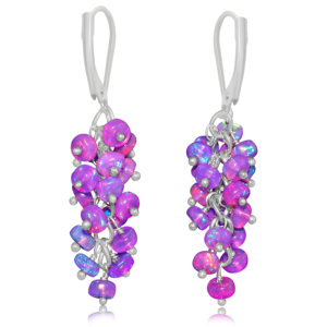 Pendientes de gancho con diseño de palanca y cuentas para mujer, joyería con piedras preciosas - Product Image 4
