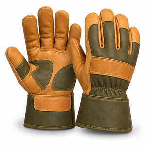 Gants de charpentier en cuir offrant une protection durable de la paume, un ajustement confortable et une prise sécurisée pour le travail du bois et les tâches générales. - Product Image 2