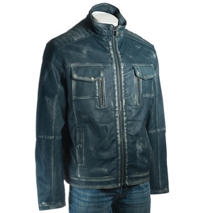 Chaqueta de Cuero Genuino para Hombre, Diseño Personalizado al por Mayor, Chaqueta de Cuero PU Genuino Marrón Cálida para Hombre - Product Image 1