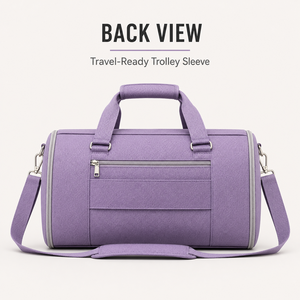 TERZO SPORTS Purple Oxford Gym Duffel <b>Bag</b> 20-<b>30L</b> with Adjustable Strap and Zipper Closure Unisex Casual Fitness <b>Bag</b> - Product Image 2