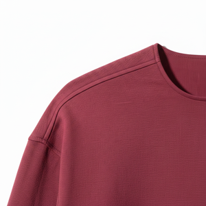 T-shirt à manches longues pour homme, 100% coton, col rond, uni, décontracté, ample, ultra doux, respirant, jersey tricoté 320g, impression numérique personnalisable - Product Image 3