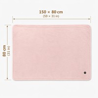 Couverture chauffante en polaire douce 80x150cm, alimentée par USB, 3 réglages de chaleur, chauffage rapide pour le bureau