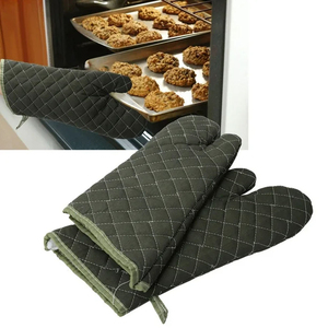 Custom Eco-Friendly Linen <b>Oven</b> Mitts Heat Resistant BBQ Kitchen <b>Gloves</b> Sublimation Style Logo Printed Cotton for Cooking Baking - Product Image 6