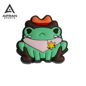 AIFRAN 2026 ขายดี ชาร์มรองเท้ารูปกบสุดน่ารัก วัสดุ PVC ของตกแต่งรองเท้าการ์ตูน - Product Image 2