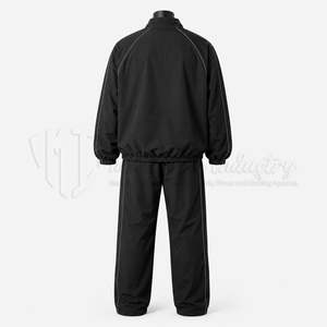 Ensemble de survêtement coupe-vent en nylon pour homme, veste et pantalon de sport épais, tenue d'entraînement deux pièces avec bandes réfléchissantes, imperméable - Product Image 2