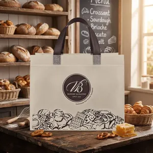 Bolsa de Regalo Personalizada, Reutilizable, Ecológica, de Tela No Tejida, con Impresión por Transferencia Térmica, para Compras, Panadería y Pastelería - Product Image 1
