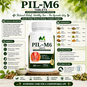 Tabletas de Extracto de Plantas MY HERBALS PIL-M6 500mg, Salud Digestiva Diaria y Comodidad Intestinal, Fórmula Ayurvédica Premium para el Bienestar Diario - Product Image 6