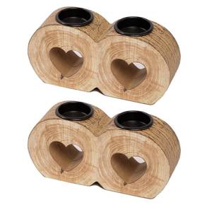 Heart Shape Wooden <b>Tea</b> <b>Light</b> Holder Rustic Home Decoration Valentin's Day Gift - Product Image 6