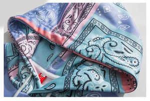 <b>Men's</b> Hoodie Paisley Print Oversized Casual Spring Wear 100% Polyester Woven Breathable Design - Product Image 3