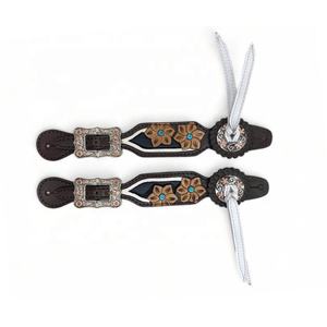 Correa de espuela tallada occidental hecha a mano de alta calidad con hebilla tallada productos de caballo directo al por mayor proveedor de Fabricante - Product Image 3