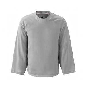 Camiseta de Hockey sobre Hielo Gris de Manga Larga y Cuello Redondo, Jersey de Entrenamiento Sólido, Unisex para Adultos - Product Image 1