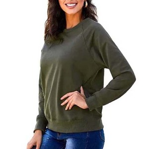 Stylish women sweatshirt crewneck pullover soft cotton fleece and long sleeve top for casual outings comfortable winter wear - Product Image 4