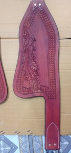 Nuevas guardabarros de cuero genuino de primera calidad 100% de alta calidad, juego de par de repuesto para guardabarros de silla de montar western para adultos - Product Image 3