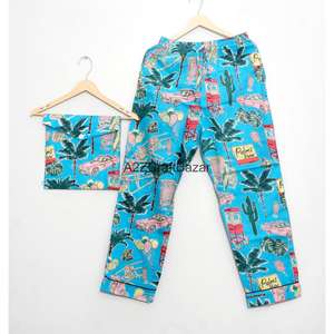 Conjunto de Pijama de Algodón Hecho a Mano para Mujer, Estilo Indio, Largo, de Verano, con Mangas Largas, Cierre con Cordón, Estampado Floral, Transpirable, Tejido - Product Image 5