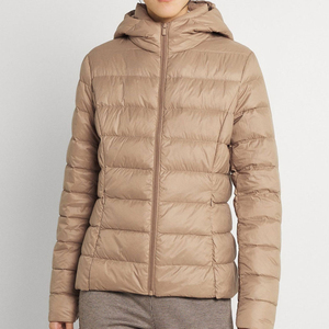 Chaqueta Acolchada con Capucha para Mujer, Manga Larga, Abrigo de Invierno Cálido de Poliéster, Color Sólido, Cierre de Cremallera, Largo Regular - Product Image 3
