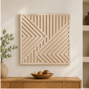 Handcrafted Geometric Modern Wood Eco-friendly Quilt <b>Wall</b> Art Textured Mosaic Sign <b>Large</b> Living Room <b>Decor</b> <b>Wall</b> Hanging Sale - Product Image 2