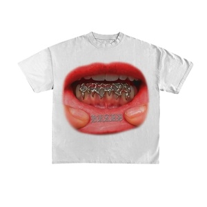 T-shirt ample surdimensionné personnalisé, délavé, style streetwear, coton lourd, coupé et cousu, t-shirts graphiques pour hommes, hip-hop - Product Image 1