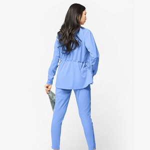 Stylish Stretchable <b>Scrub</b> Jackets Bulk Manufacturer Soft Fabric Female <b>Scrub</b> Uniform Women Round Neck Full Sleeve <b>Scrubs</b> Sets - Product Image 2
