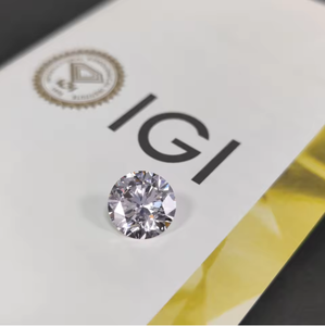 เพชรเพาะเลี้ยงในห้องปฏิบัติการที่ได้รับการรับรองจาก IGI สี E/F ขนาด 0.5-10 กะรัต ความสะอาดระดับ VVS2/VS1 รูปทรงกลมเจียระไนแบบบริลเลียนท์ ชนิด CVD 2A เจาะด้วยเลเซอร์ - Product Image 4