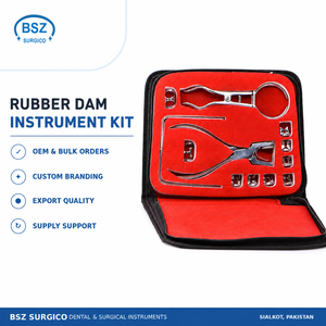 BSZ SURGICO Rubber Dam Instrument <b>Kit</b> Organized Storage Protective Case ISO13485 CE Certified Dental Surgical Hospital - Product Image 1
